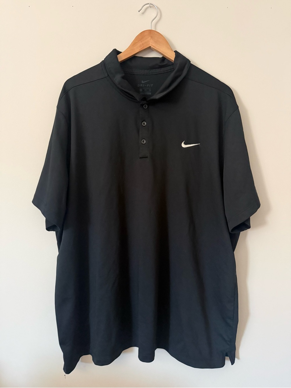Nike Black Short-Sleeve Dri-FIT Polo